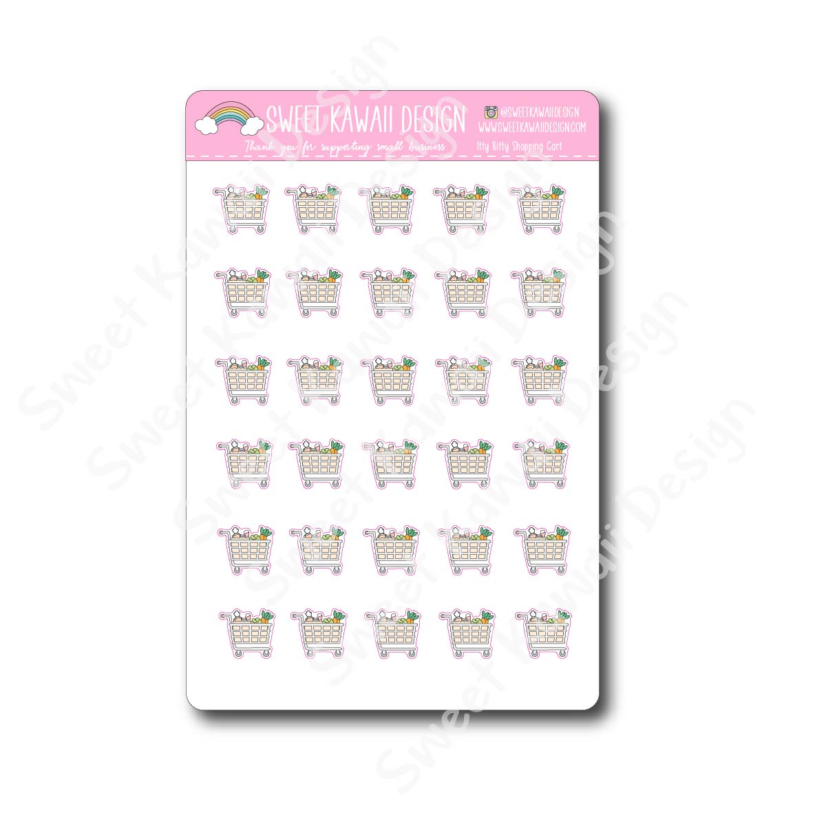 Kawaii Shopping Cart Stickers