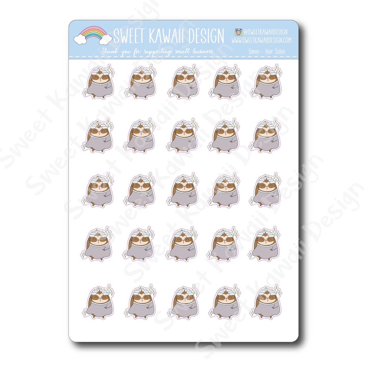 Kawaii Simon Stickers - Hair Salon