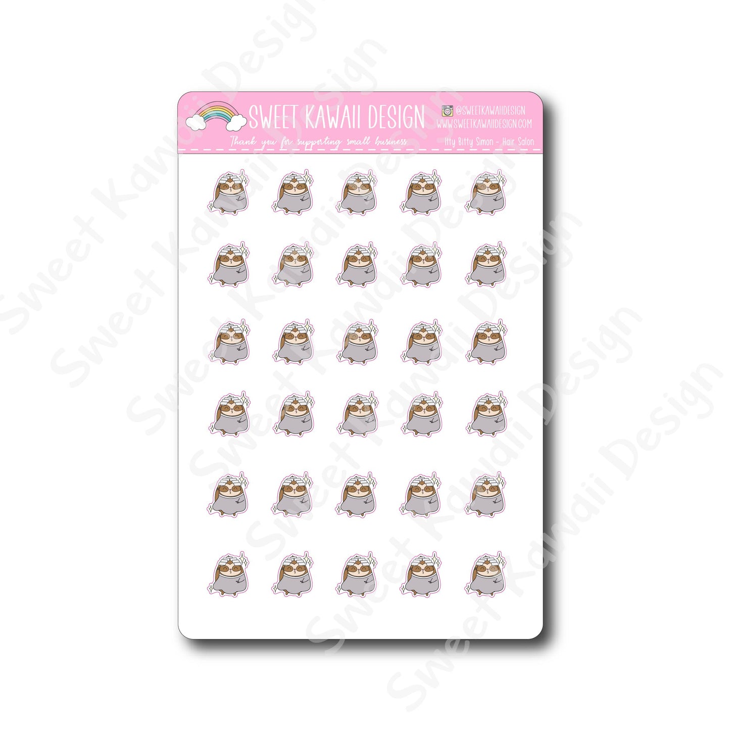 Kawaii Simon Stickers - Hair Salon