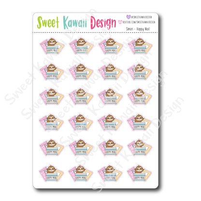 Kawaii Simon Stickers - Happy Mail