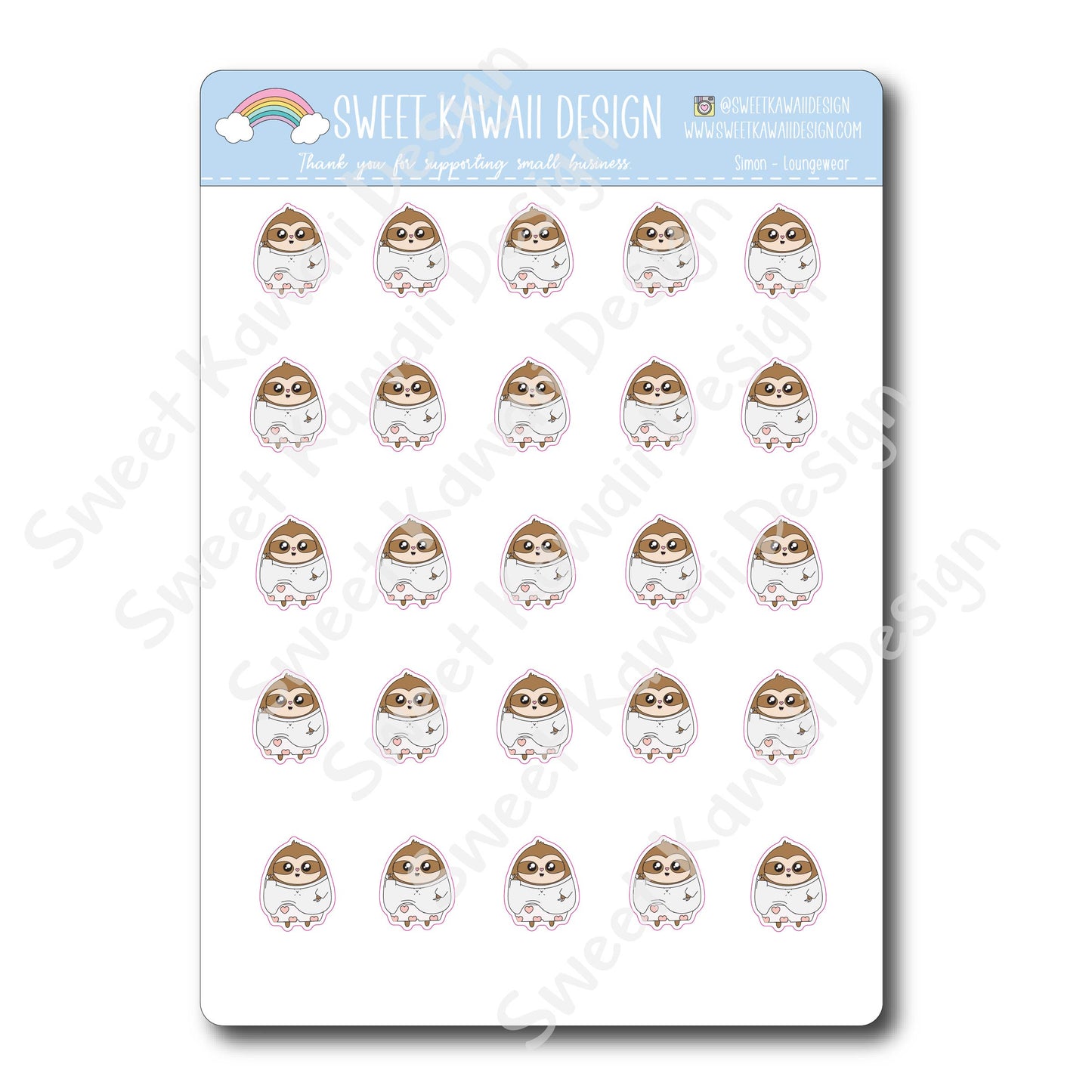 Kawaii Simon Stickers - Loungewear