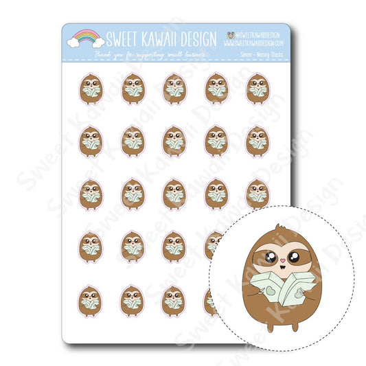 Kawaii Simon Stickers - Money Stack