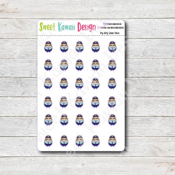 Kawaii Simon Police Stickers