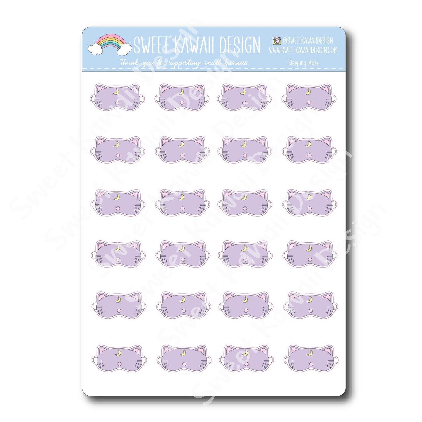 Kawaii Sleeping Mask Stickers