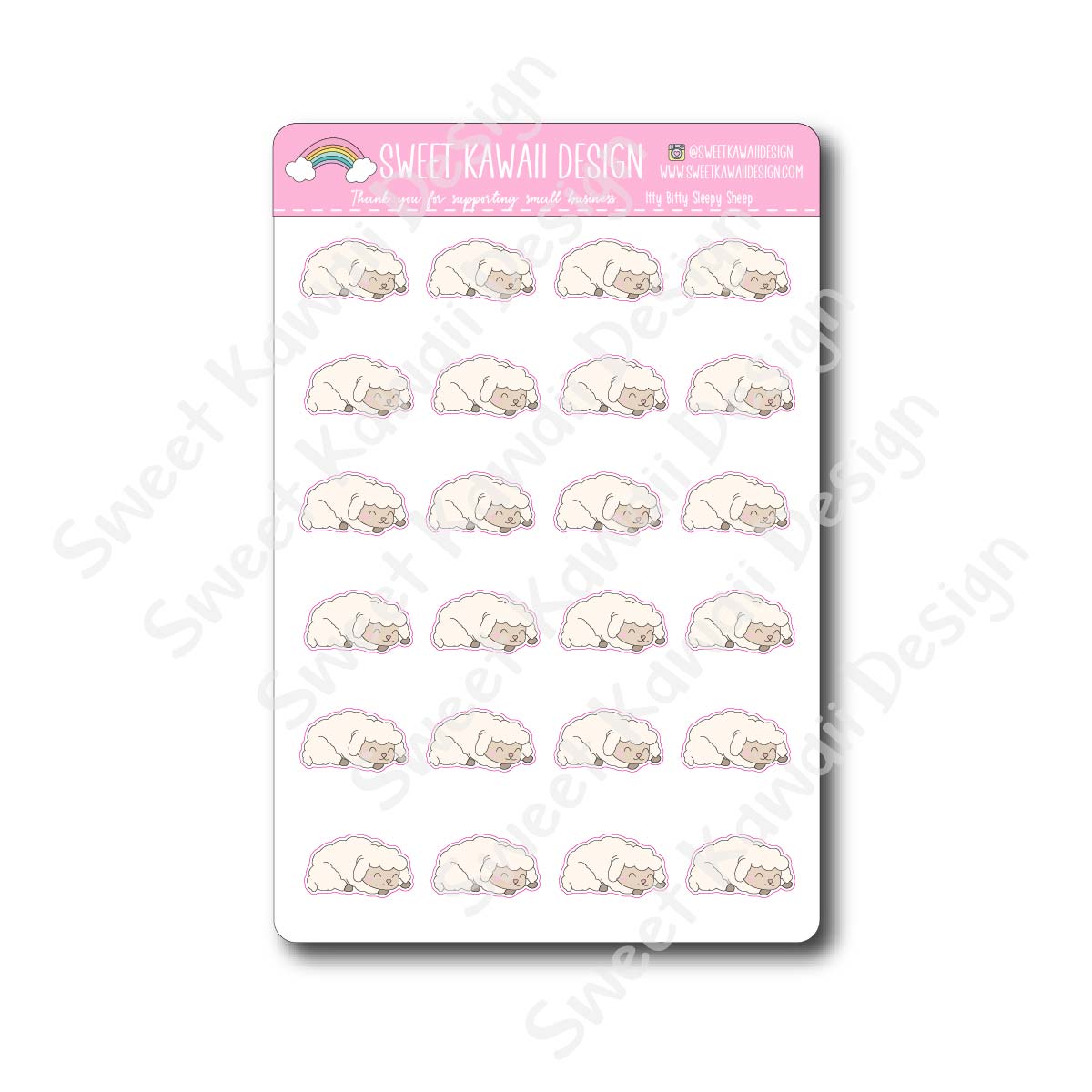 Kawaii Sleepy Sheep Stickers