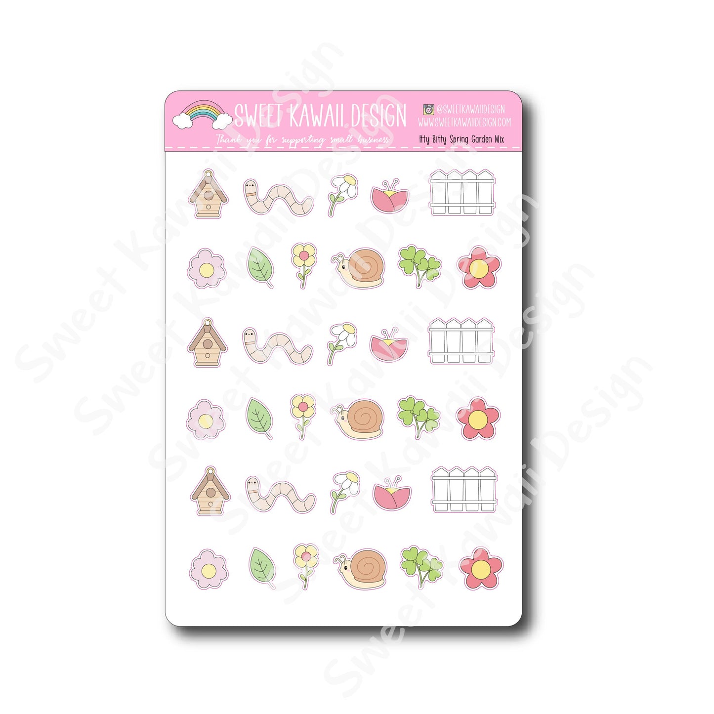 Kawaii Spring Garden Stickers