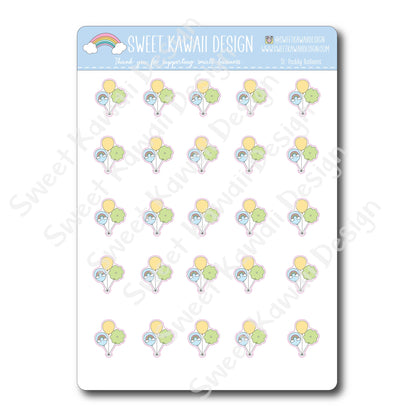 Kawaii St. Paddy Balloon Stickers