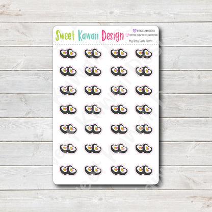 Kawaii Sushi Heart Stickers