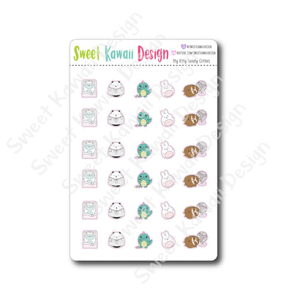 Kawaii Sweaty Critter Stickers