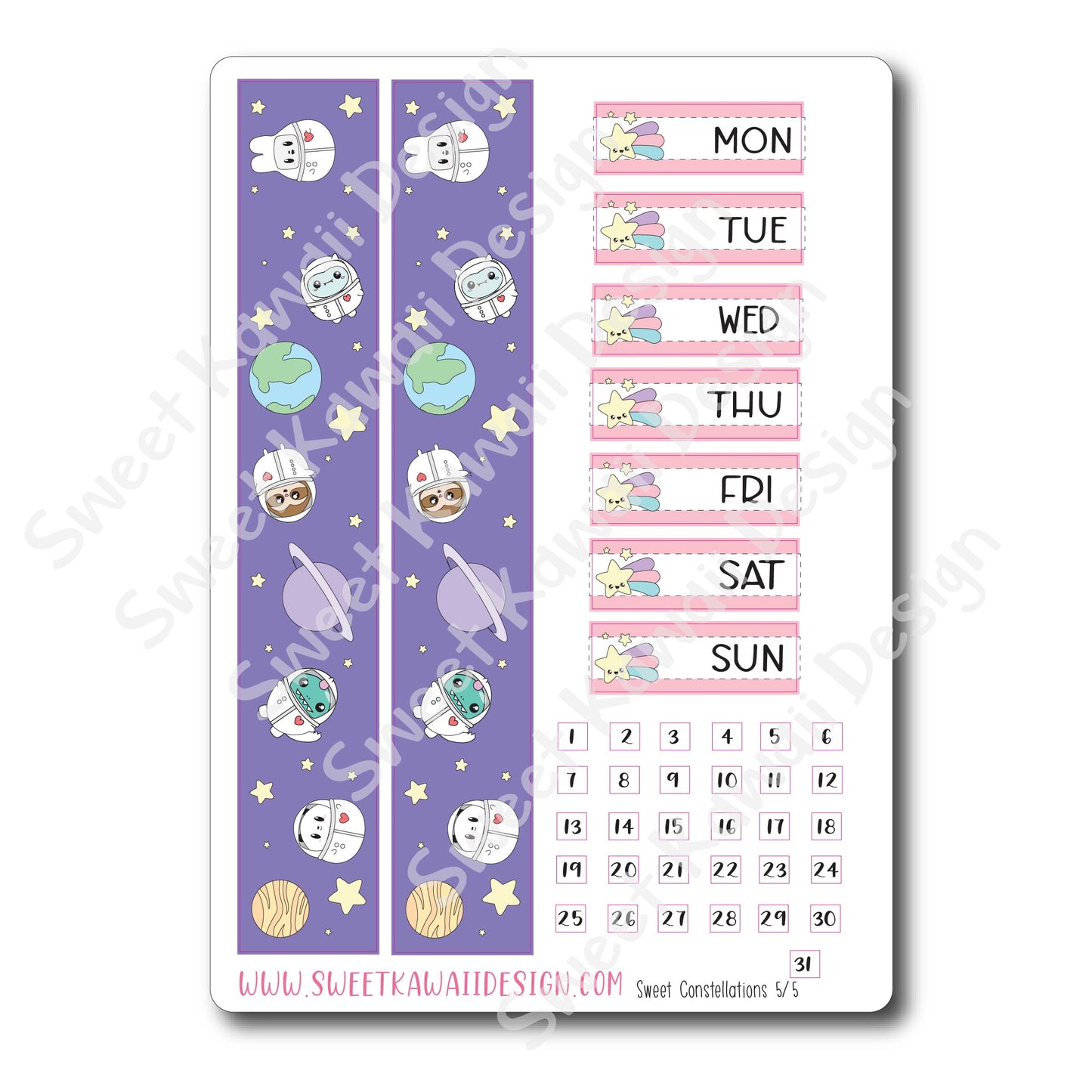 Weekly Kit  - Sweet Constellations HORIZONTAL