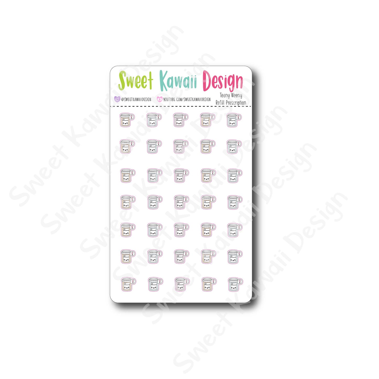 Teeny Refill Prescription Stickers