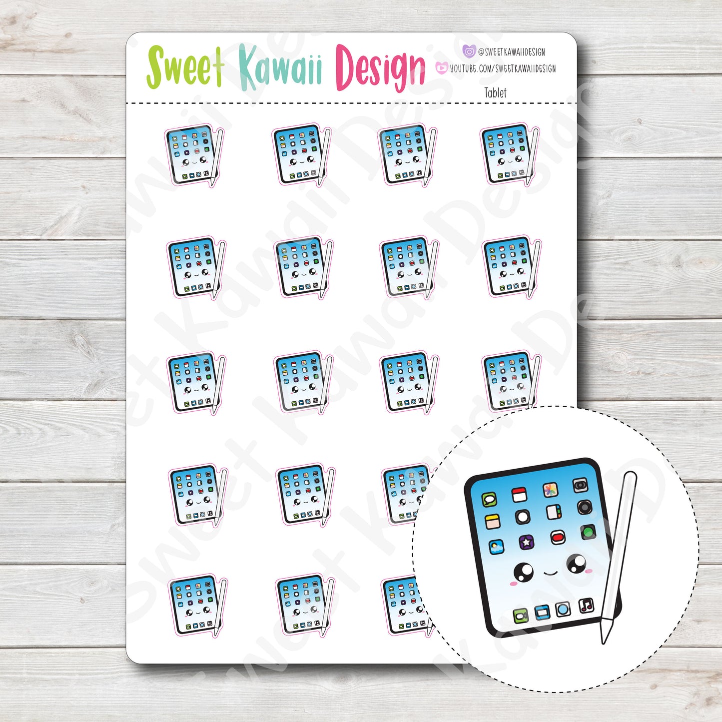 Kawaii Tablet Stickers