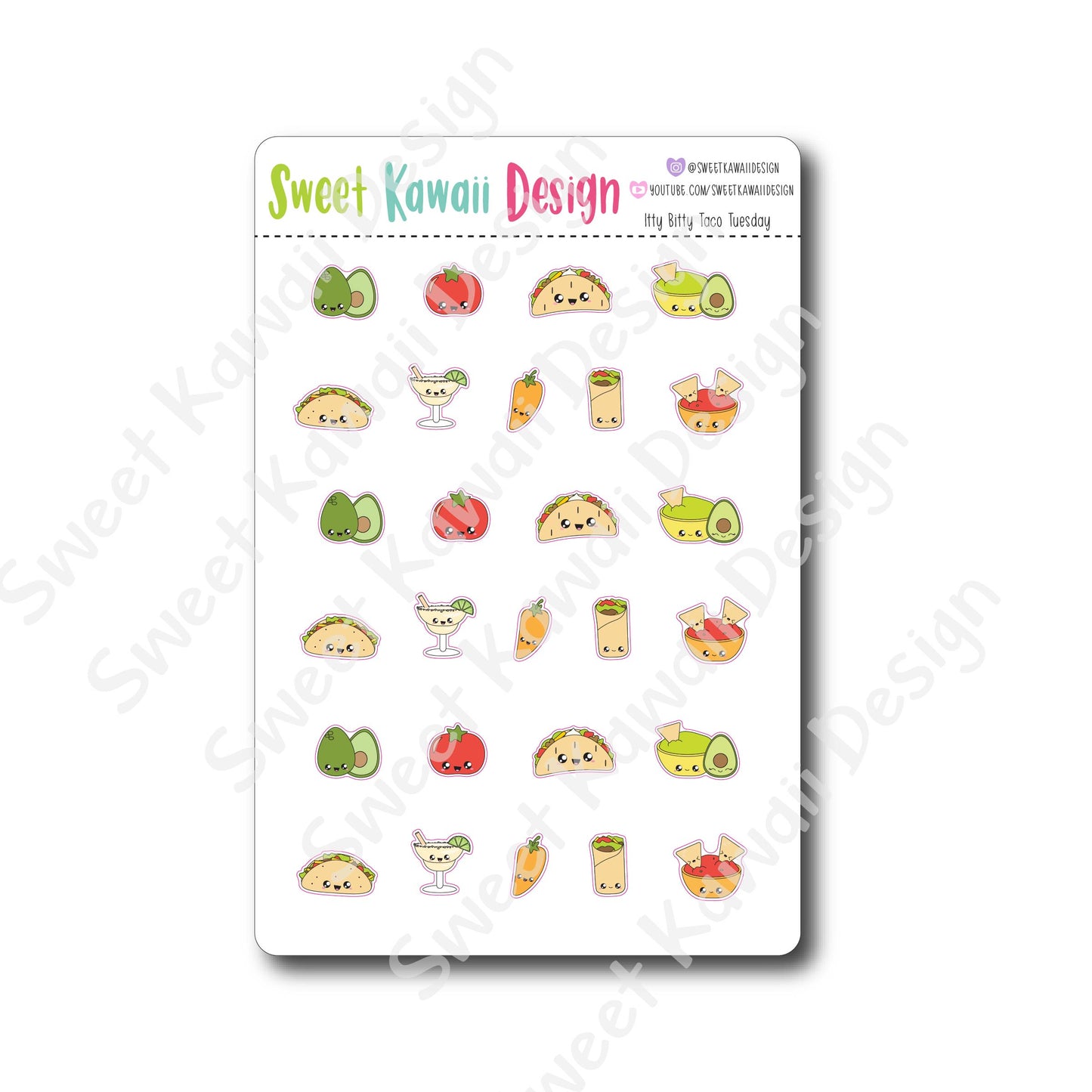 Kawaii Taco Tuesday Stickers