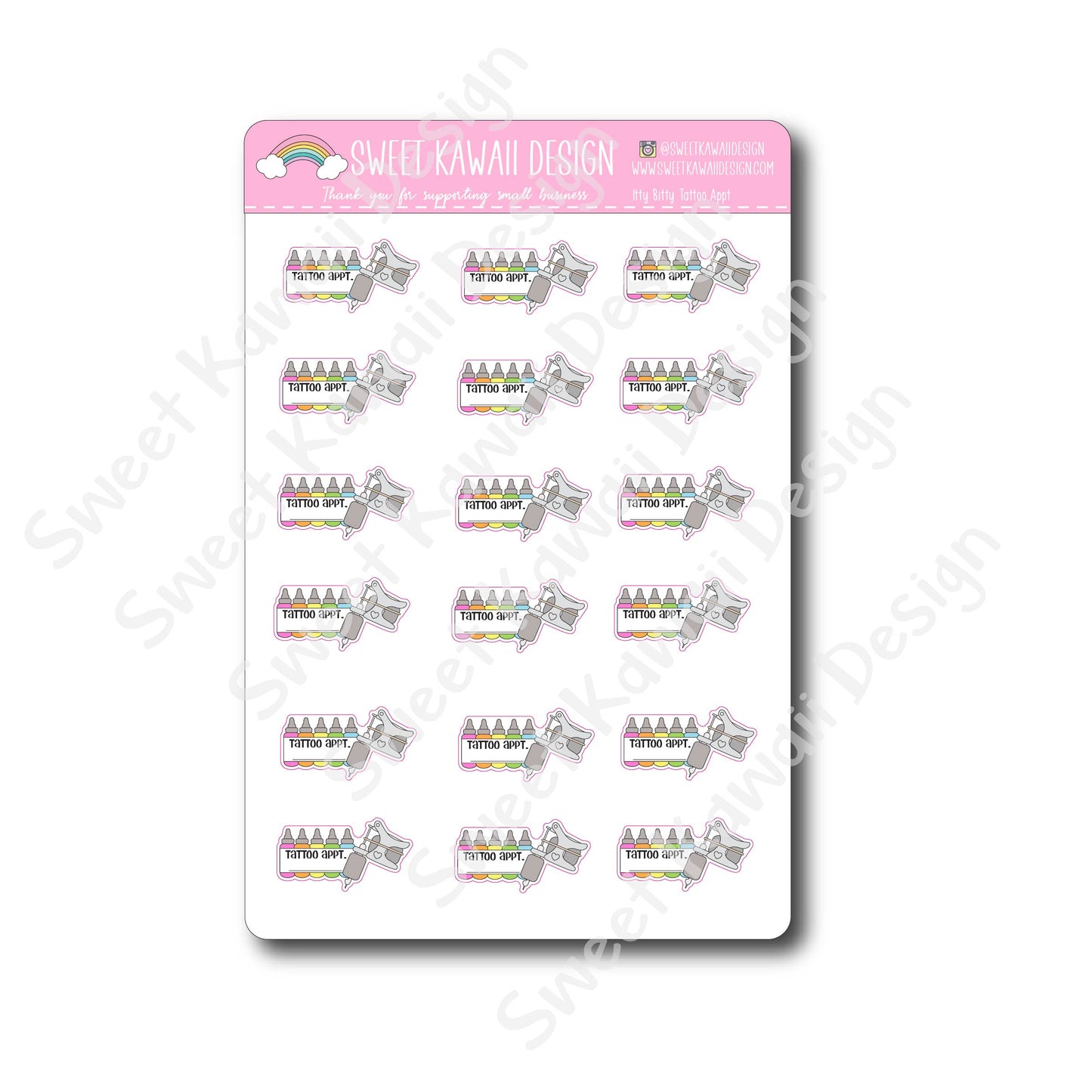 Kawaii Tattoo Stickers - Appointment