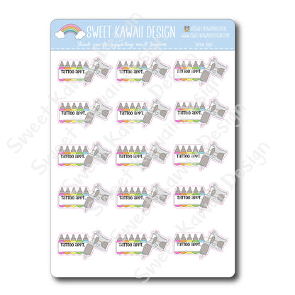 Kawaii Tattoo Stickers - Appointment