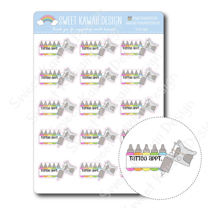 Kawaii Tattoo Stickers - Appointment