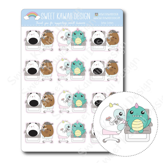 Kawaii Tattoo Stickers - Critters