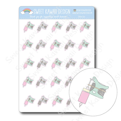 Kawaii Tattoo Stickers - Tattoo Gun