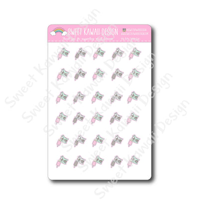 Kawaii Tattoo Stickers - Tattoo Gun