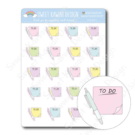 Kawaii To Do Post It Stickers