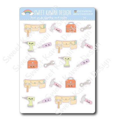 Kawaii Tools Stickers