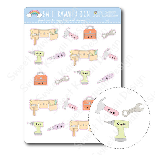 Kawaii Tools Stickers