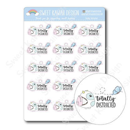 Kawaii Totally Distracted Stickers