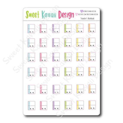 Kawaii Travelers Notebook Stickers