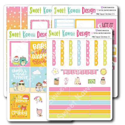 Weekly Kit  - Tropical Christmas HORIZONTAL