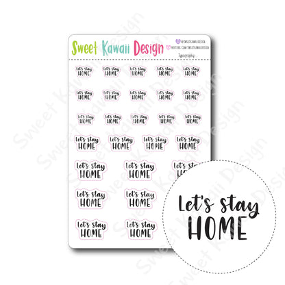 Typography Stickers - Stay Home