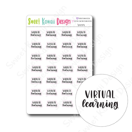 Typography Stickers - Virtual Learning