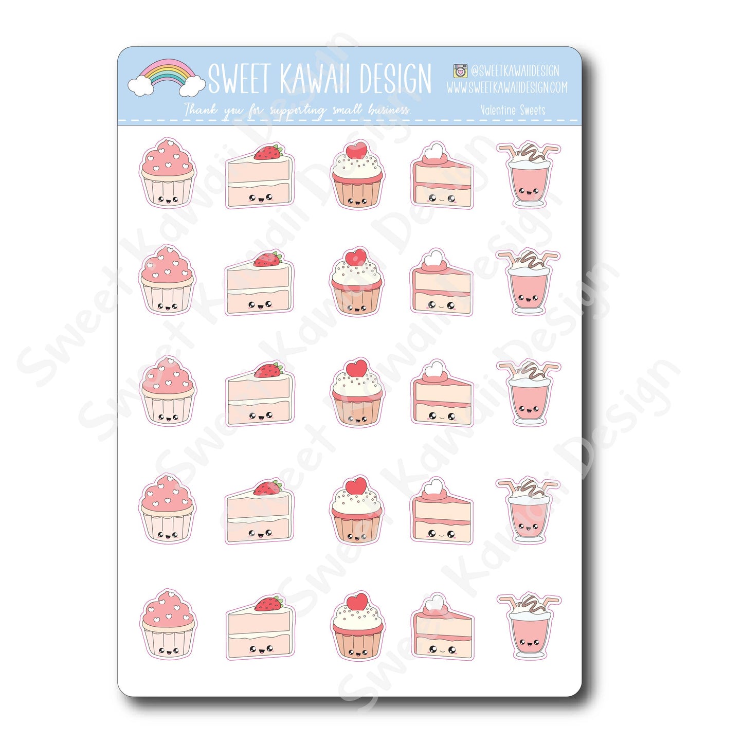 Kawaii Valentine Sweets Stickers