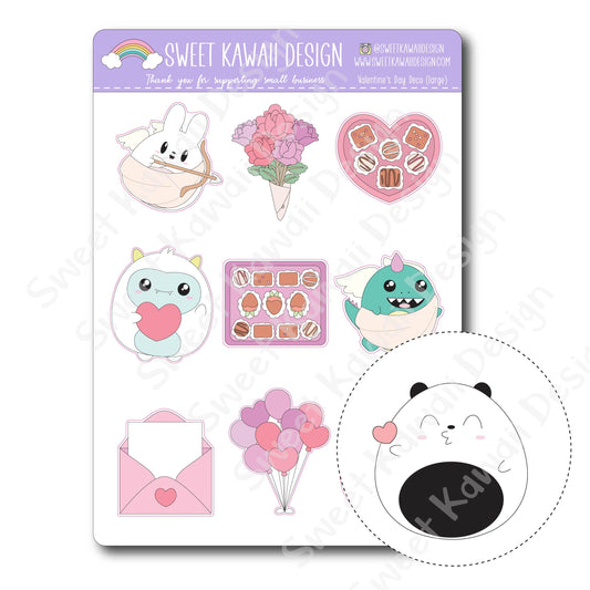 Kawaii Valentine's Day Deco (Large) Stickers