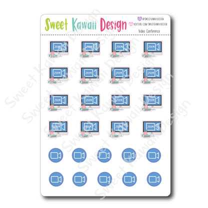 Kawaii Video Conference Stickers