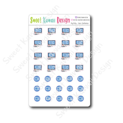 Kawaii Video Conference Stickers