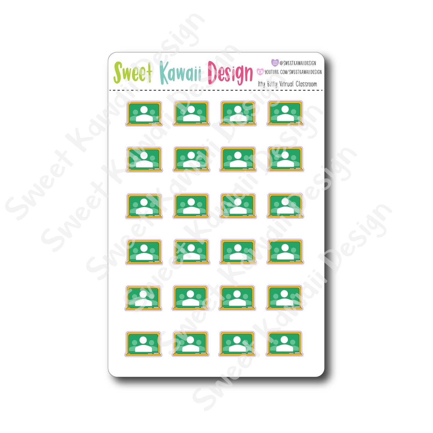 Kawaii Virtual Classroom Stickers