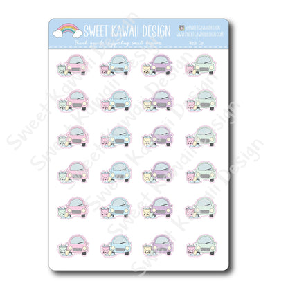 Kawaii Wash Car Stickers