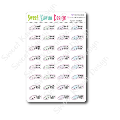 Kawaii Wash Mask Stickers