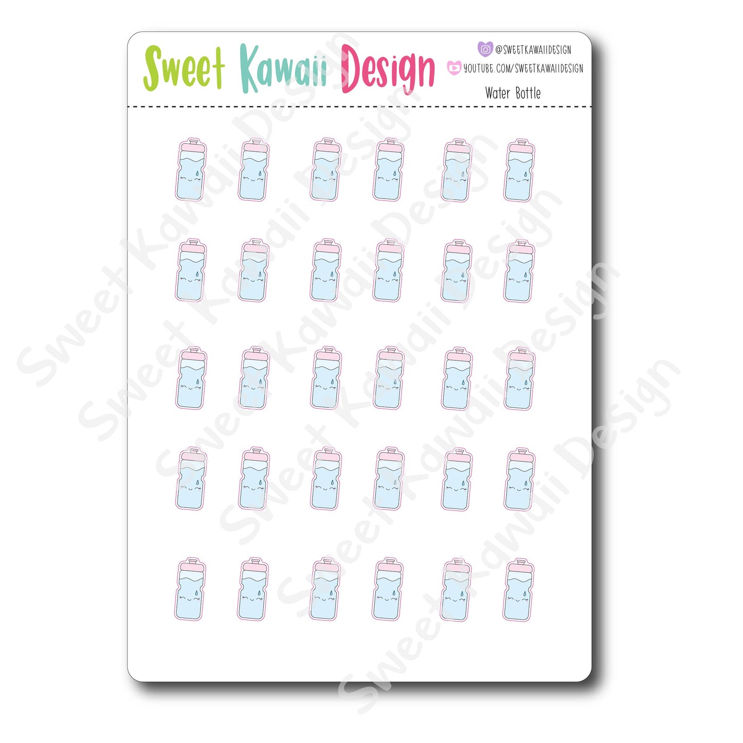 Kawaii Water Bottle Stickers