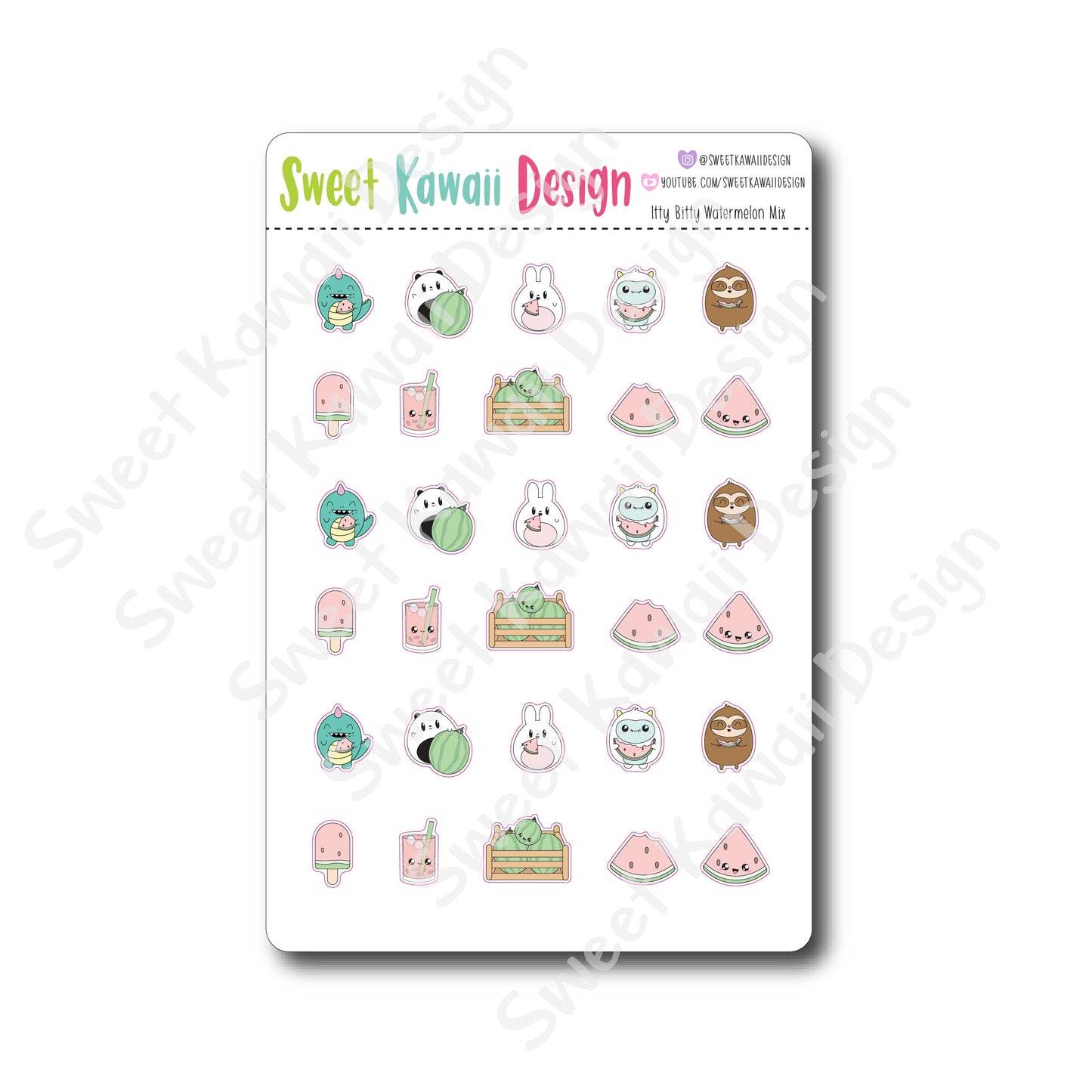 Kawaii Watermelon Mix Stickers