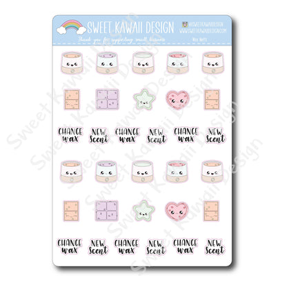 Kawaii Wax Melt Stickers