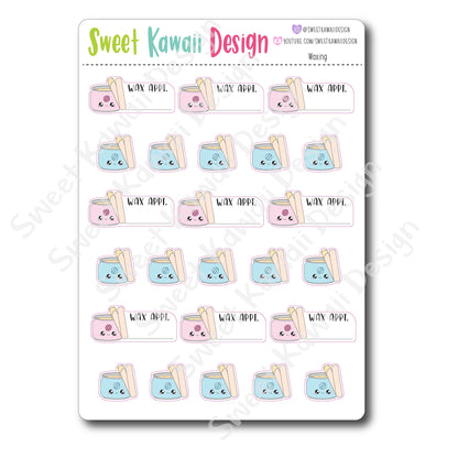 Kawaii Waxing Stickers