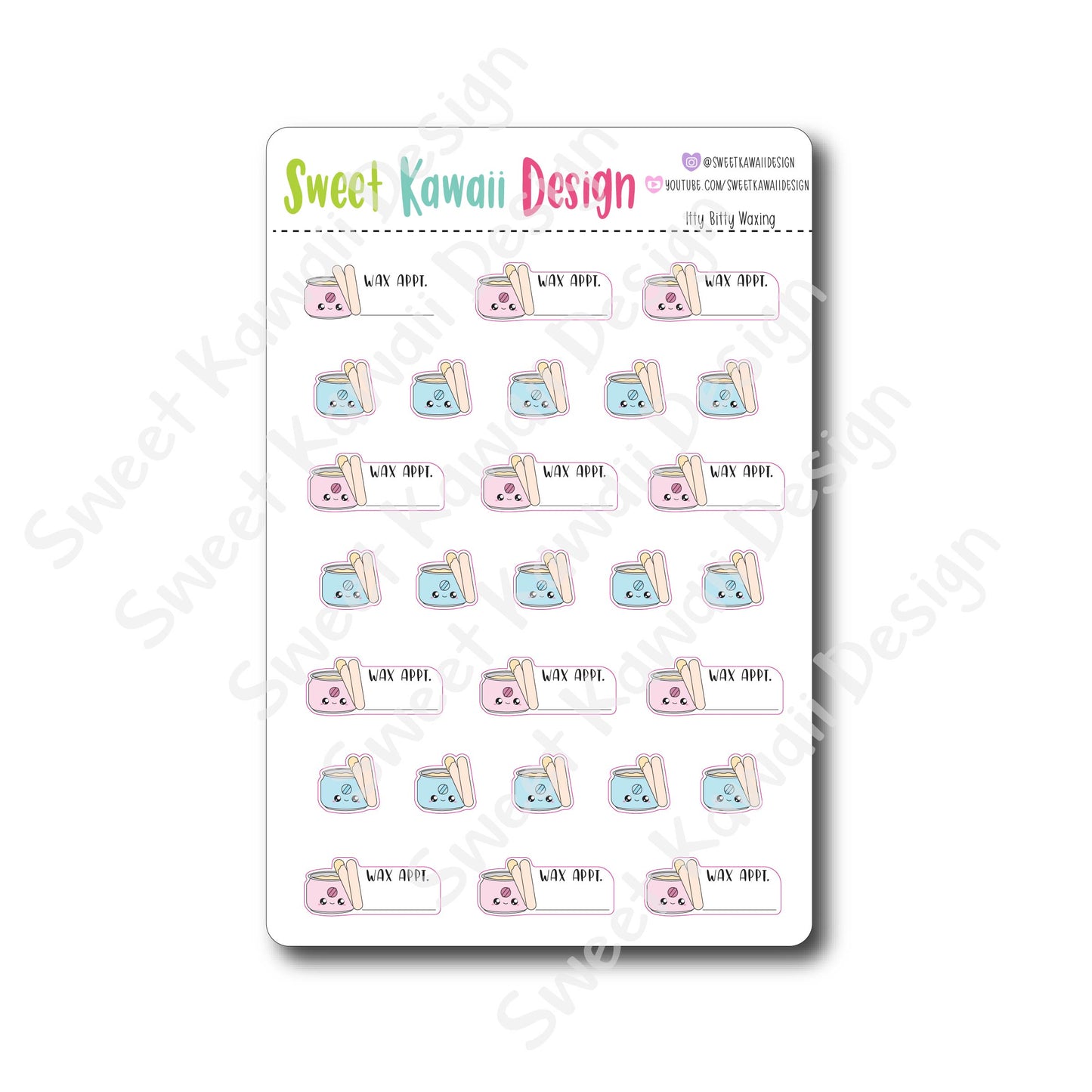 Kawaii Waxing Stickers