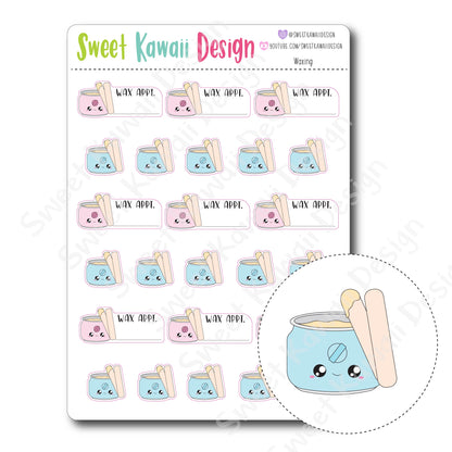 Kawaii Waxing Stickers