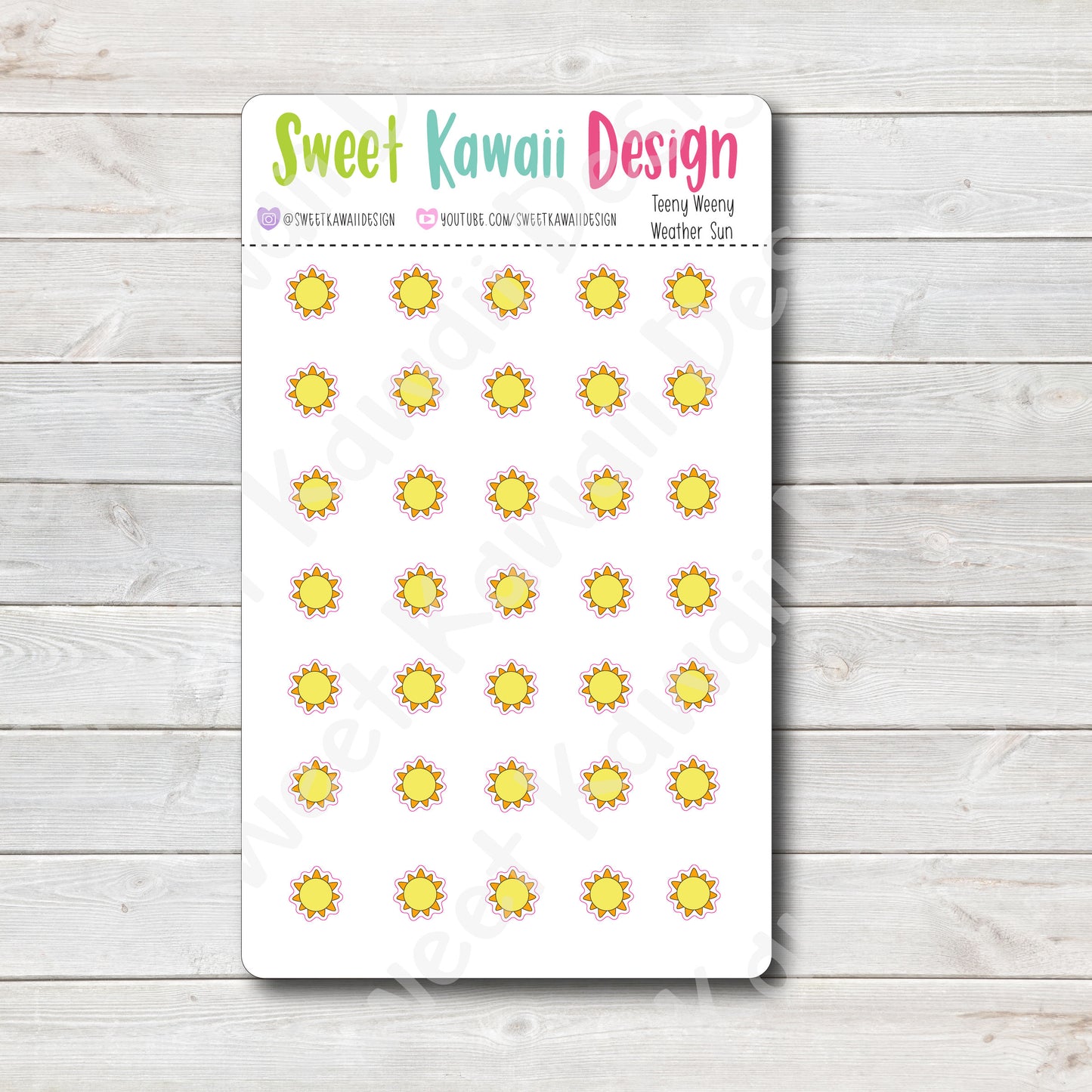 Teeny Weeny Kawaii Weather Stickers - Options Available