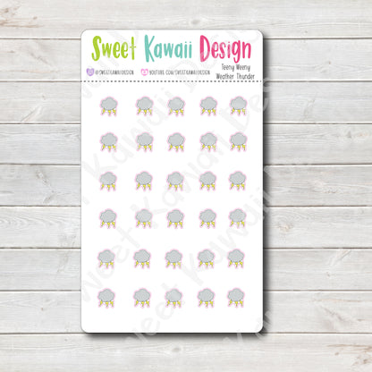 Teeny Weeny Kawaii Weather Stickers - Options Available