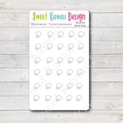 Teeny Weeny Kawaii Weather Stickers - Options Available