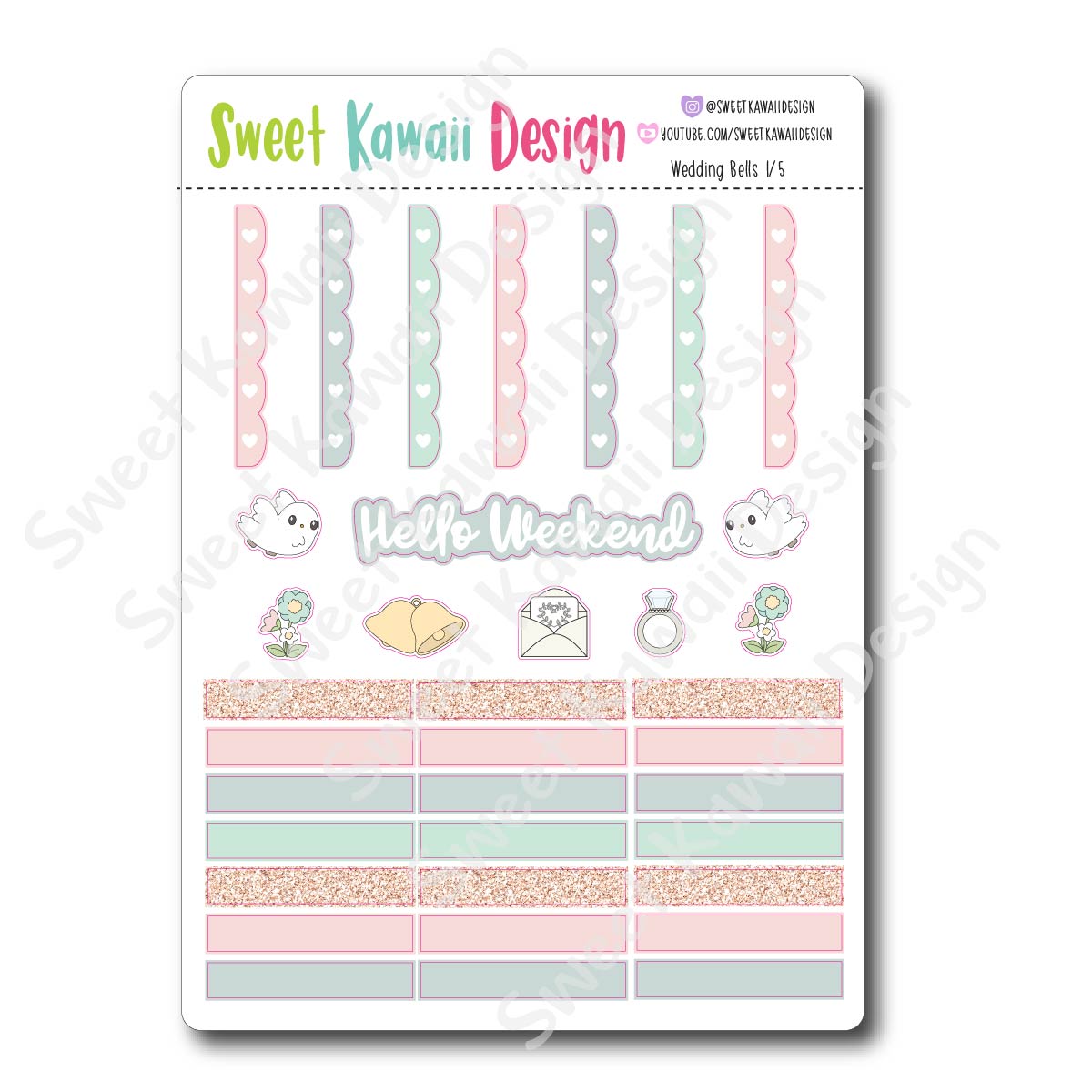 Weekly Kit  - Wedding Bells HORIZONTAL