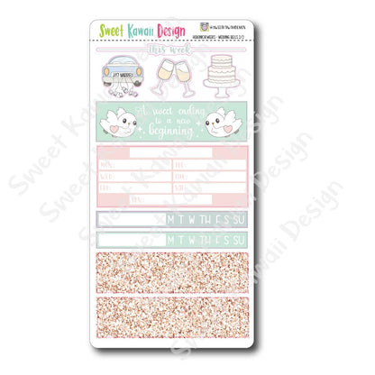 Kawaii Hobonichi Weeks Stickers - Wedding Bells