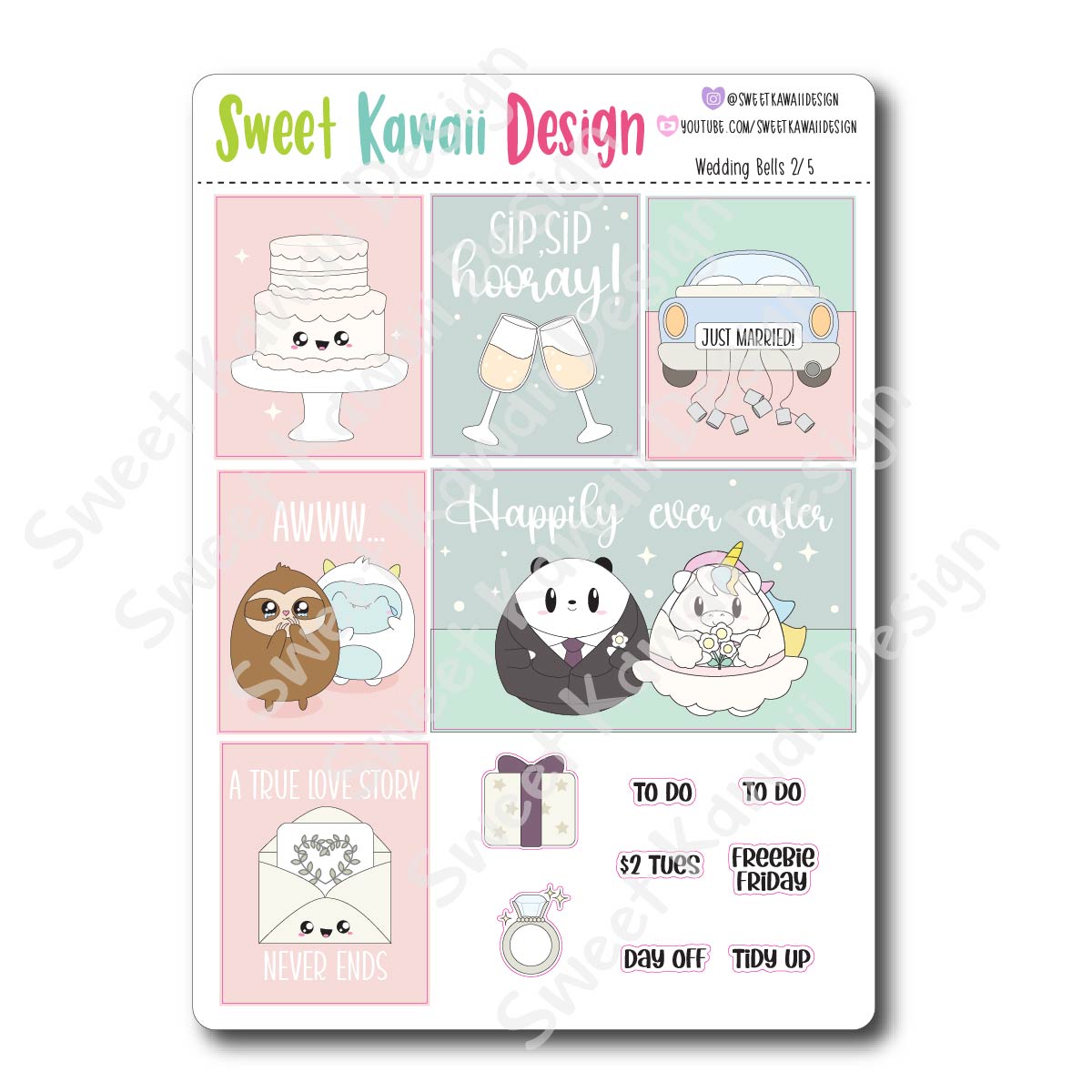 Weekly Kit  - Wedding Bells HORIZONTAL